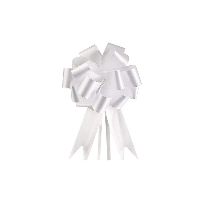 Nastri fiocchi strip raso mm.30 pz.25 bianco satinato