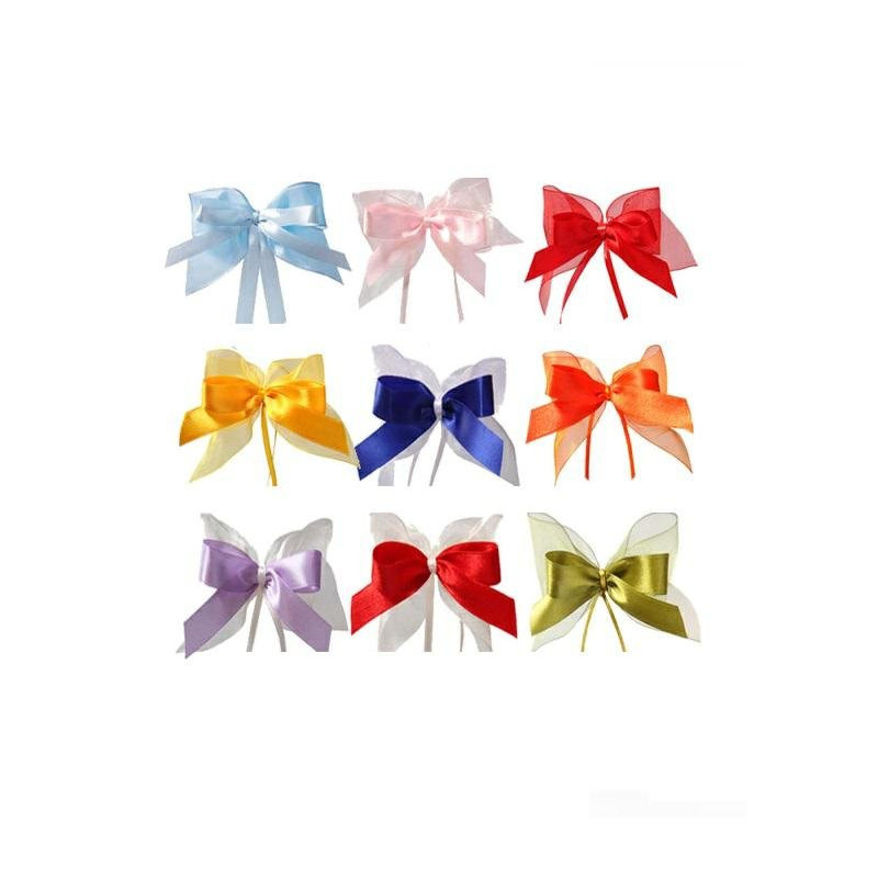Nastri fiocchi strip raso mm.30 pz.30 colori assortiti satinati