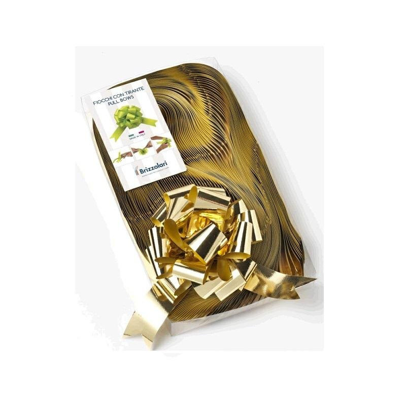 Nastri fiocchi strip mm.50 pz.30 oro metallizzato