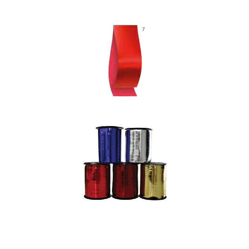 Nastrino mm.10x250mt 002373 rosso metallizzato