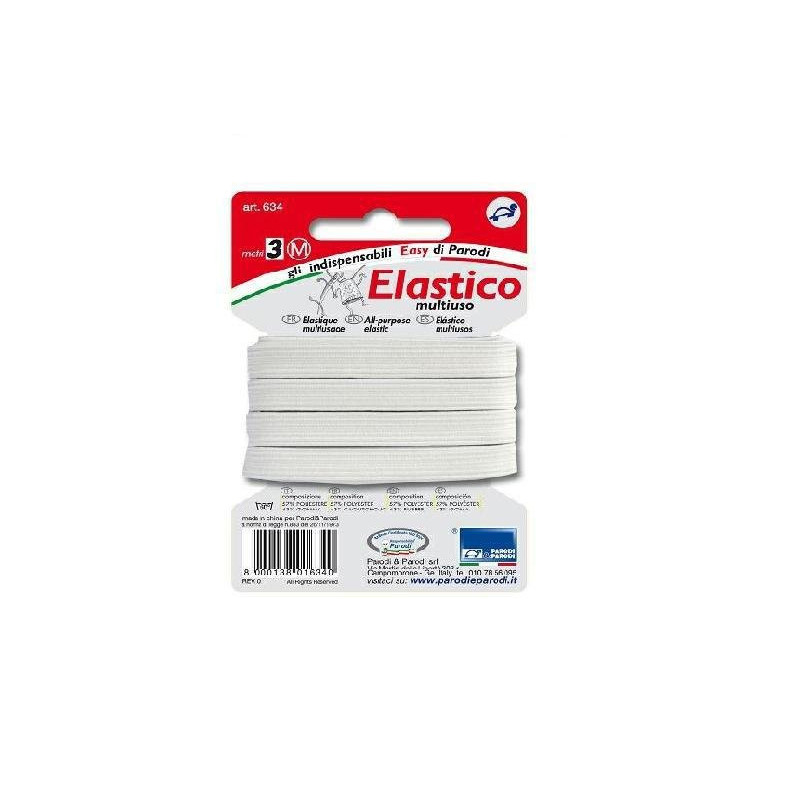 Parodi&parodi elastico medio cm.1,0xmt 5 bianco