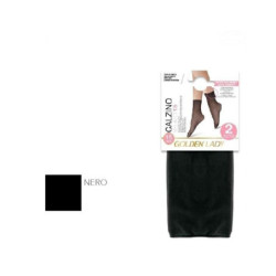 Golden lady mini calzini trend lycra velati 15 nero pz.2 tagliovivo