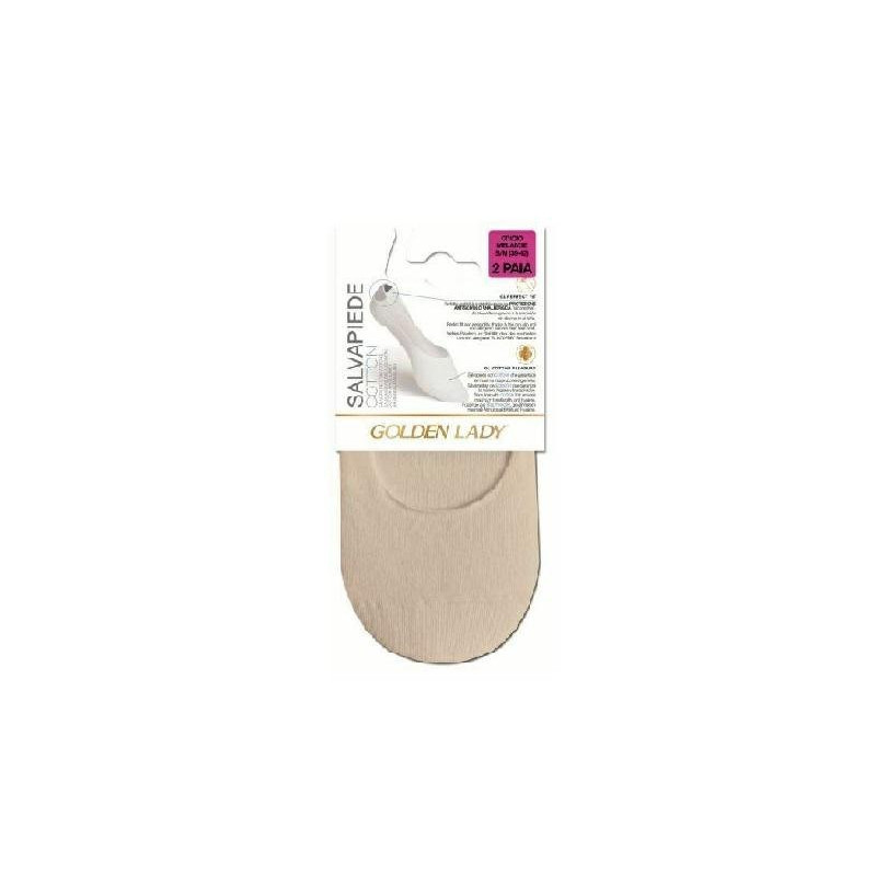 Golden lady mini calzini salvapi ede cotone naturale 35/38 pz.2