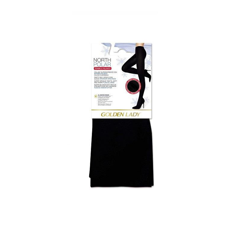 Golden lady north polar collant iv nero felpato supercoprente