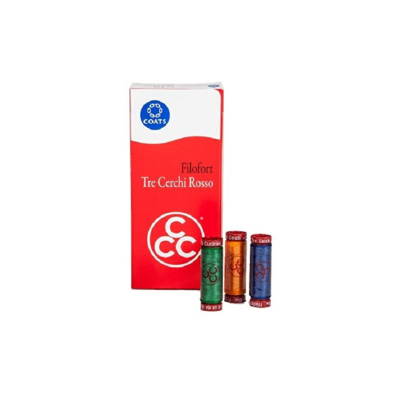 Cotone tre cerchi rosso mt.100 p z.12 rosa acceso 111