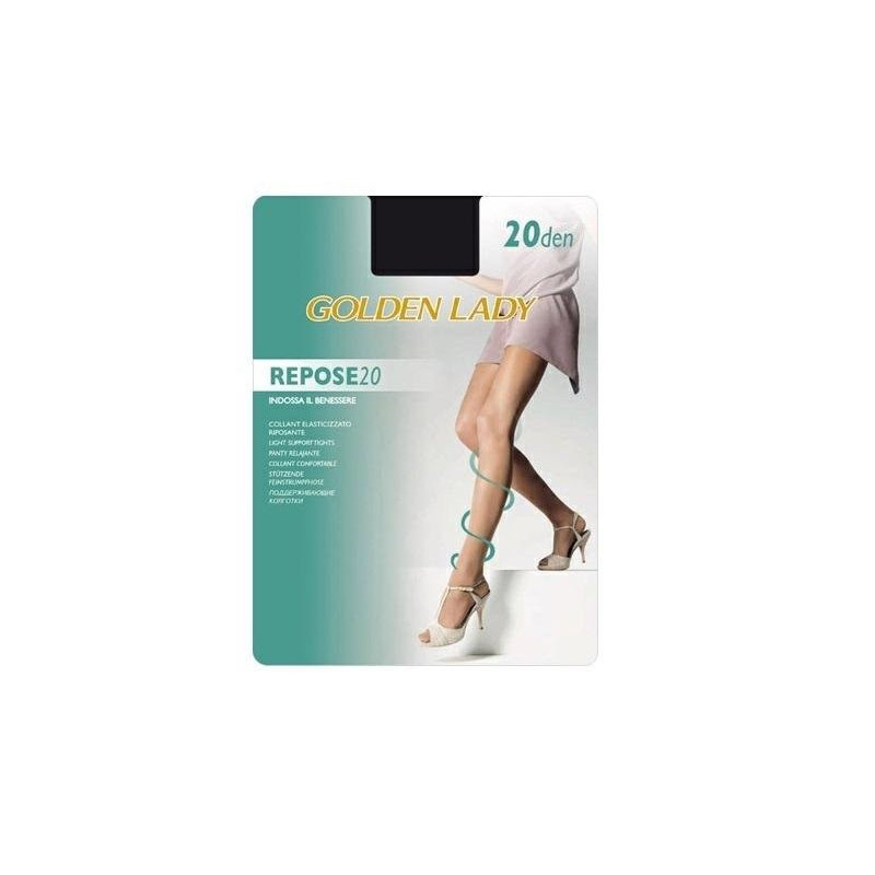 Golden lady collant repose 20 xl nero