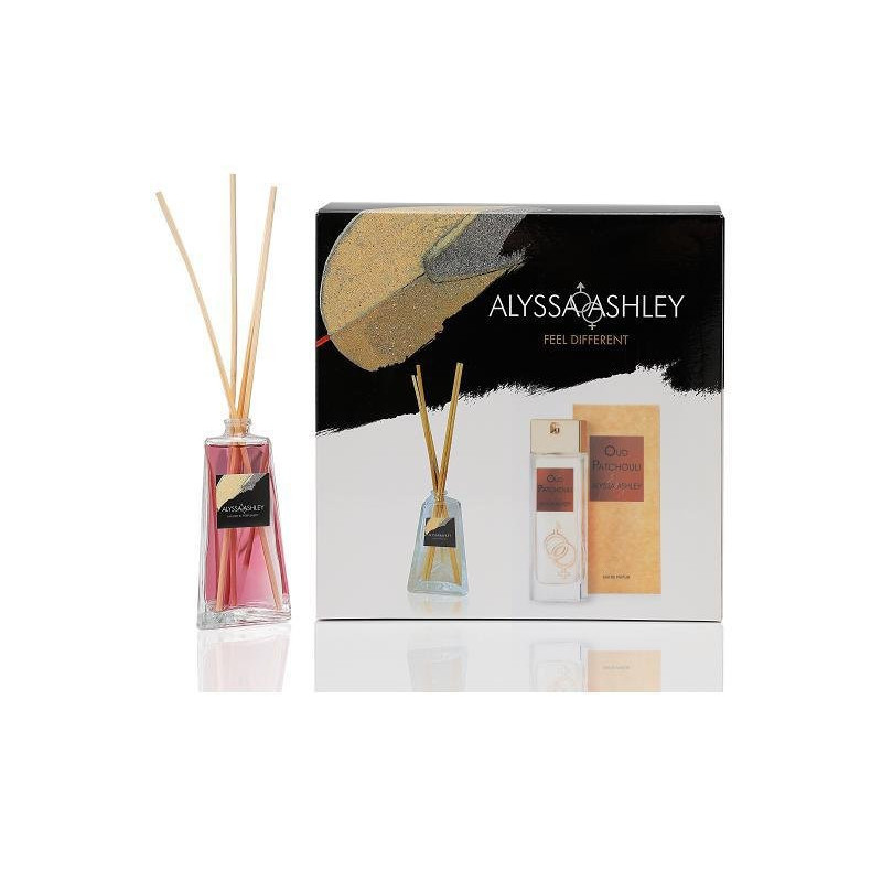 Alyssa ashley confezione regalo oud patchouli edp+diffusore bastoncini