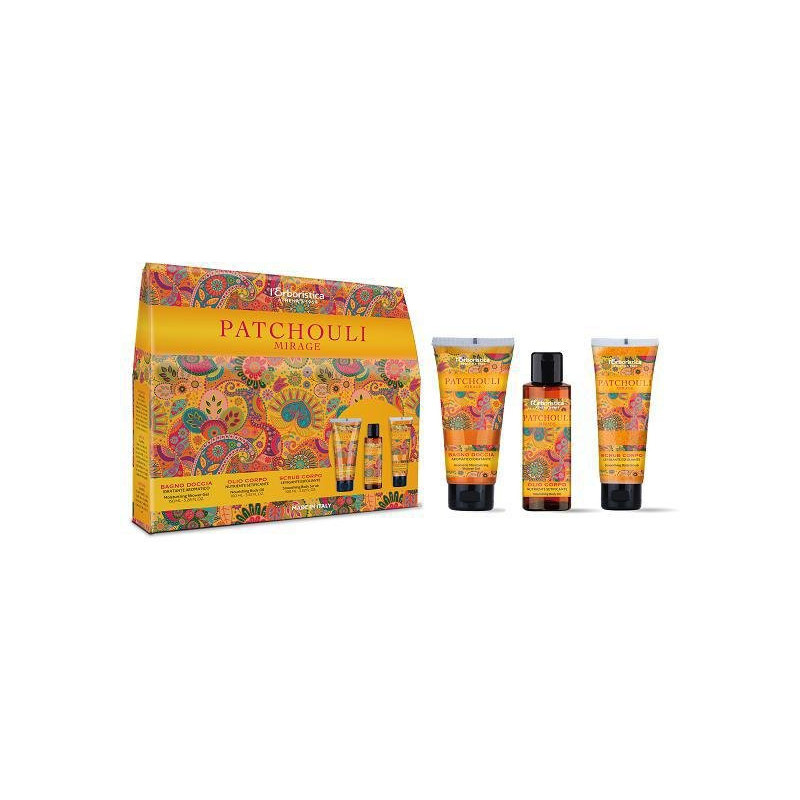 Athena confezione regalo patchou li mirage bagno+olio+scrub