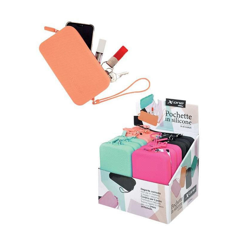 Pochette silicone colorata cm.18x10 art.32nik219
