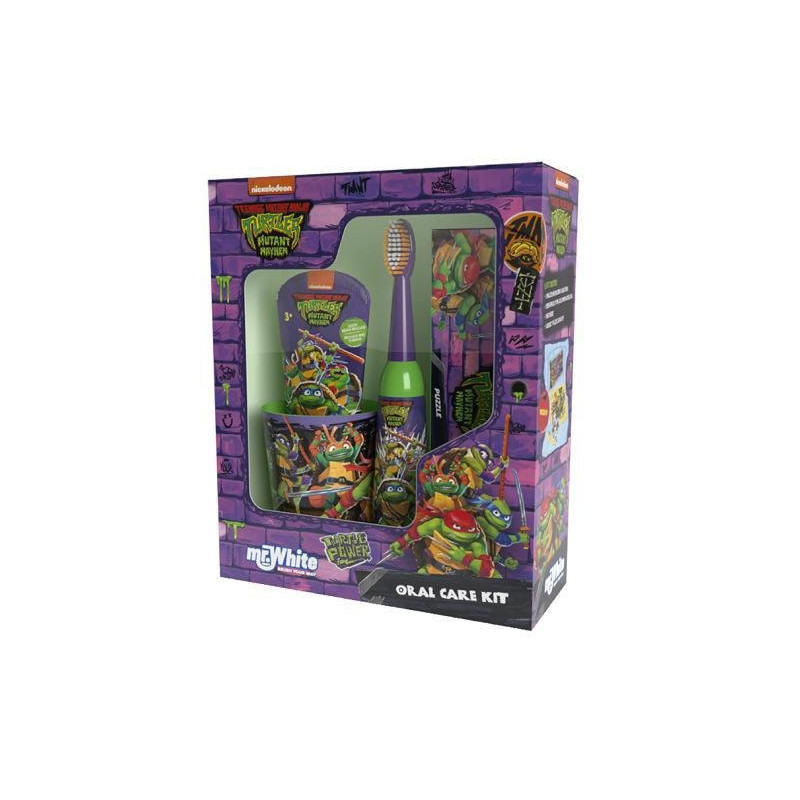 Ninja turtles confezione regalo oral care spazzolino elettrico