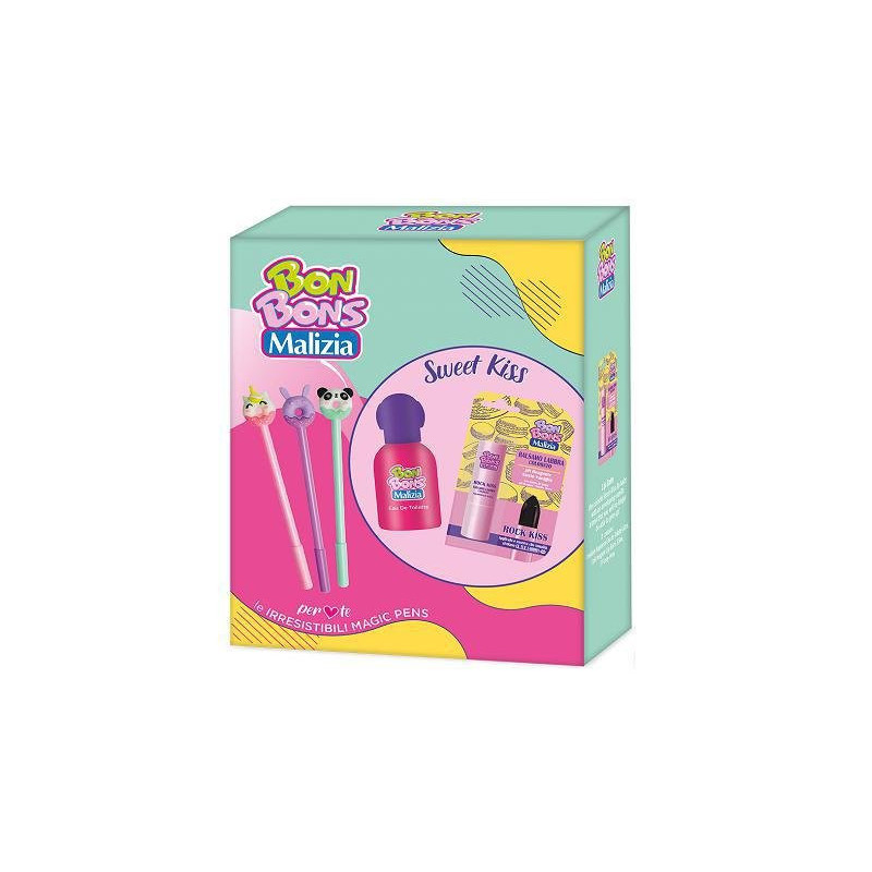 Malizia bon bons confezione regalo sweet kiss edt+burro cacao+penne