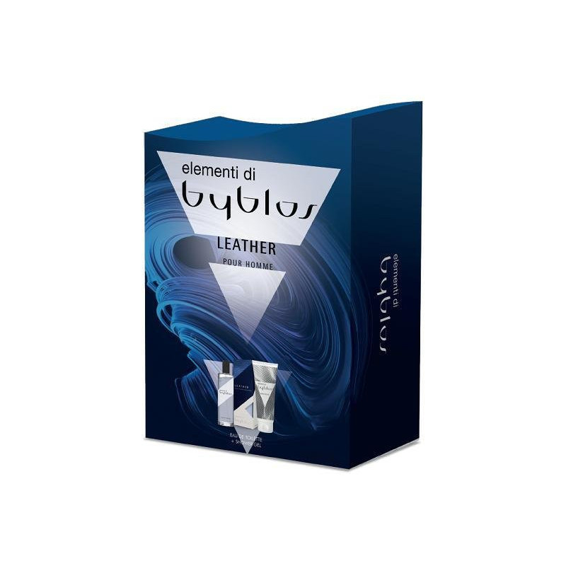 Byblos confezione regalo element leather for men edt+deo