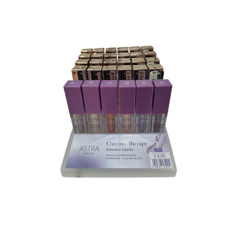 Astra espositore ombretto liquid o chromo therapy pz.36