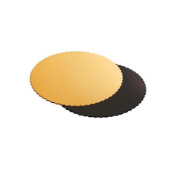 Dischi cartone accoppiato oro rotondi cm.32 per alimenti