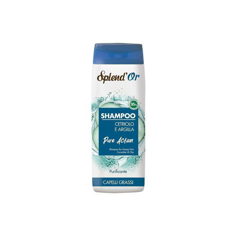 Splendor shampoo new ml.300 cetriolo e argilla capelli grassi