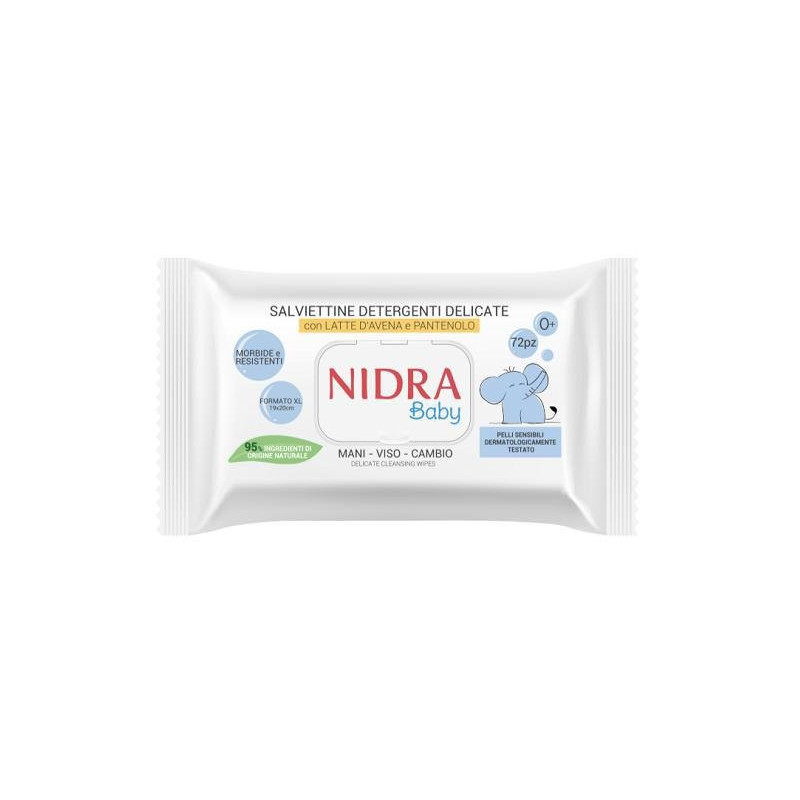 Nidra baby salviette bimbi detergenti pz.72