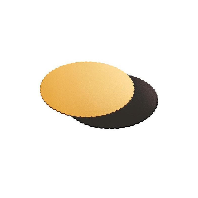 Dischi cartone accoppiato oro rotondi cm.32 per alimenti