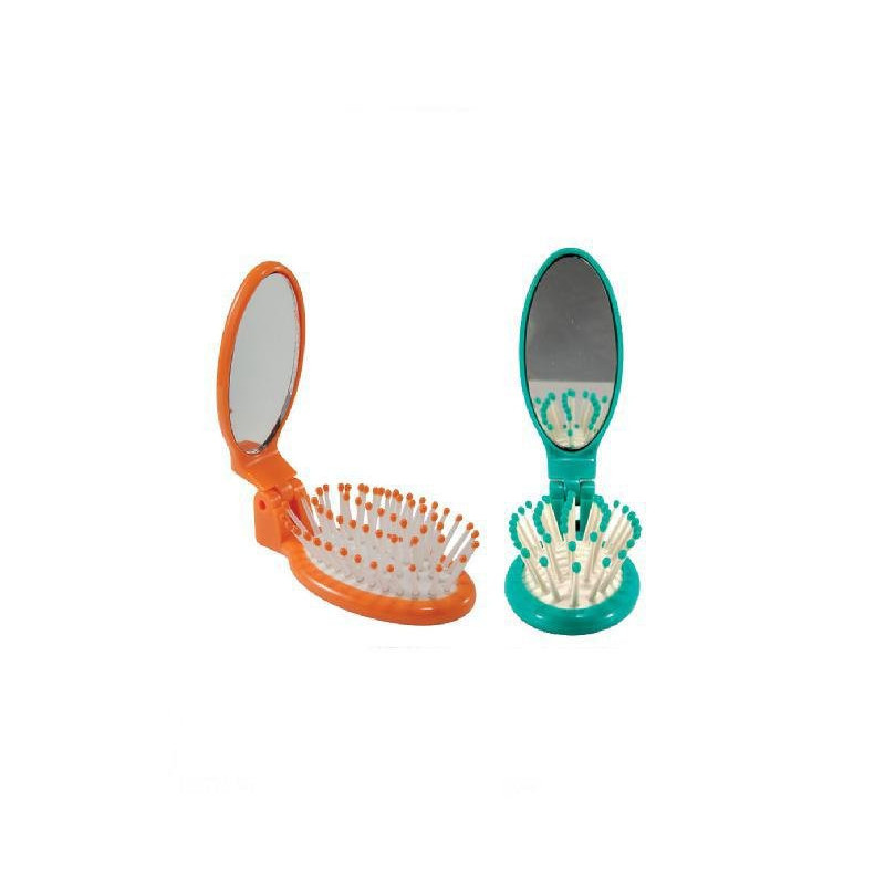 Yourcare spazzola capelli pieghevole con specchio colori ass.art.m500col