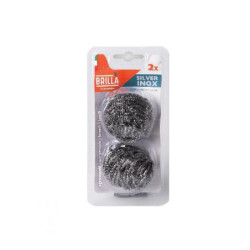 Brilla  spugna acciaio silver spirenette inox pz.2