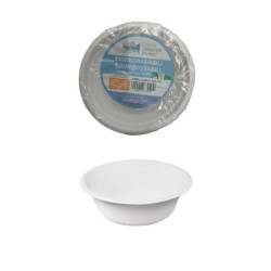 Piatti polpa cellulosa bio fondi scodella cm.18 ml.500 pz.50 pulp