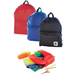 Zaino poliestere 2 cerniere rosso art.32nik110