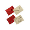 Biglietto natale felice anno ros so/avorio con busta cm.5x7 pz.100