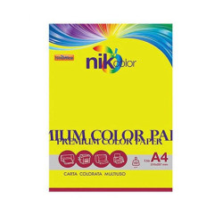 Carta nikoffice nikcolor cm.21x29,7 gr.80 fg.100 giallo