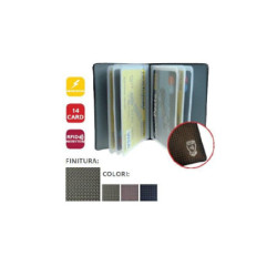 Porta carte credito scudo carbon 14 scomparti artt.880scf