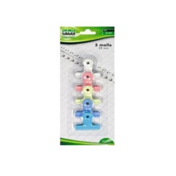 Molle fermacarte mm.38 colorate pz.5 art.5127