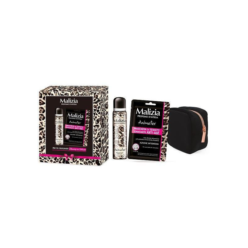 Malizia confezione regalo animalier deodorante+maschera+beauty