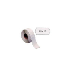 Etichette prezzatrice rotolo mm. 26x12 bianche onda