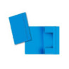 Cartella 3 lembi con elastico cm .26x35 blu