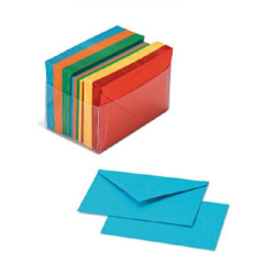Biglietti visita con busta pop f ormato 9 cm.9x14 colori forti pz.100