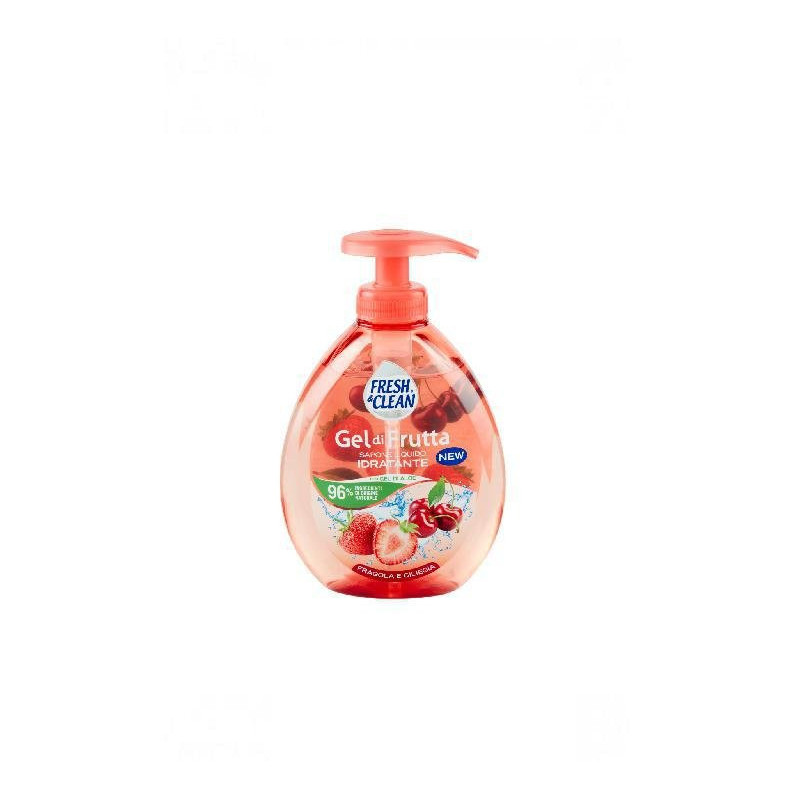 Fresh & clean sapone liquido ml.300 gel fragola e ciliegia