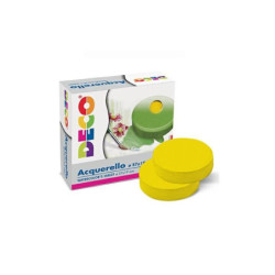 Acquerelli cwr diam. cm.5,8h2 pa stiglia giallo 07531