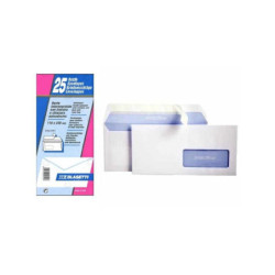 Busta posta cm.11x23 con strip e finestra blister