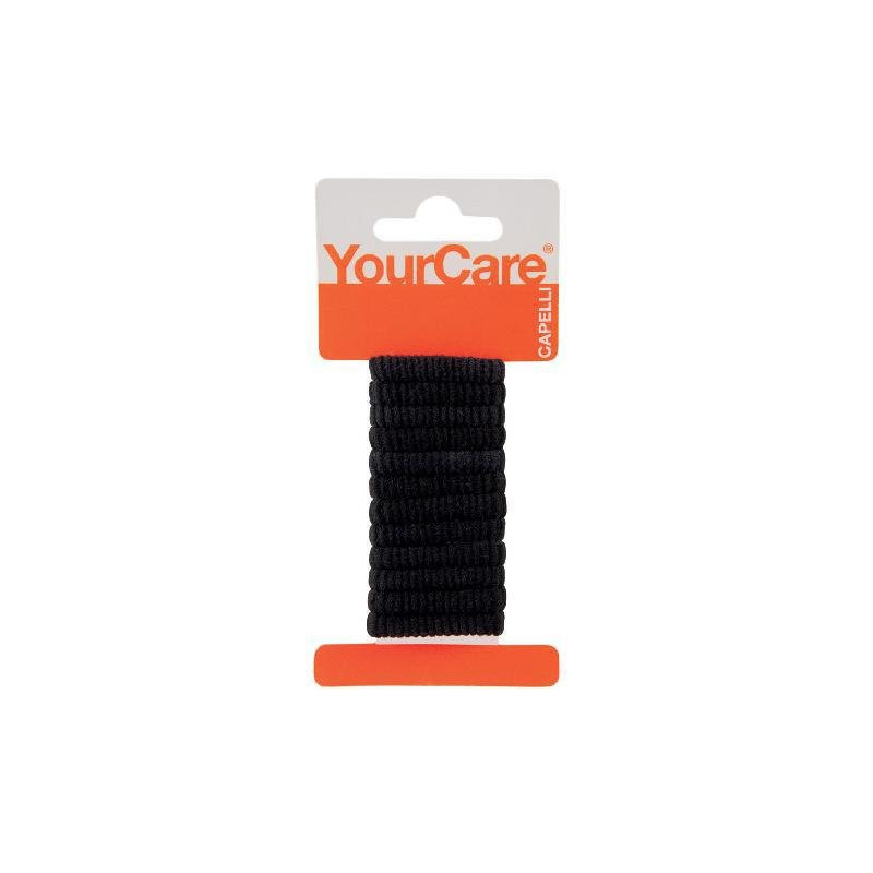 Yourcare elastici capelli spugna small neri pz.12 art.7030nero