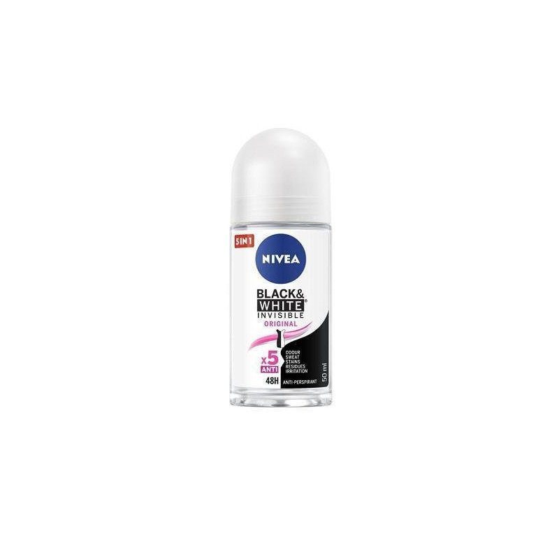Nivea deodorante roll on ml.50 black & white invisible original