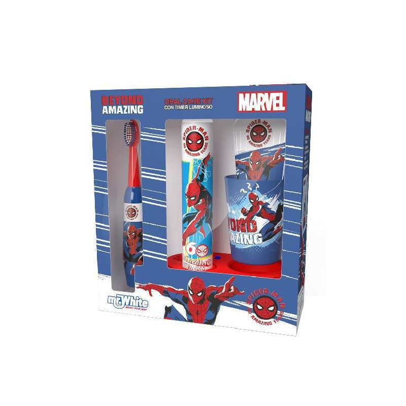 Spiderman confezione regalo oral care spazzolino elettrico