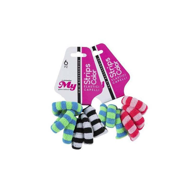 My elastici capelli colori assortiti pz.6 strips