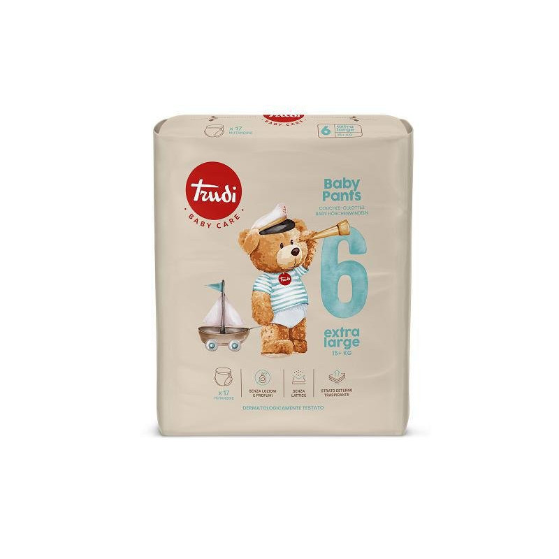 Trudi pannolini baby pants 6 xl (+15 kg) pz.17
