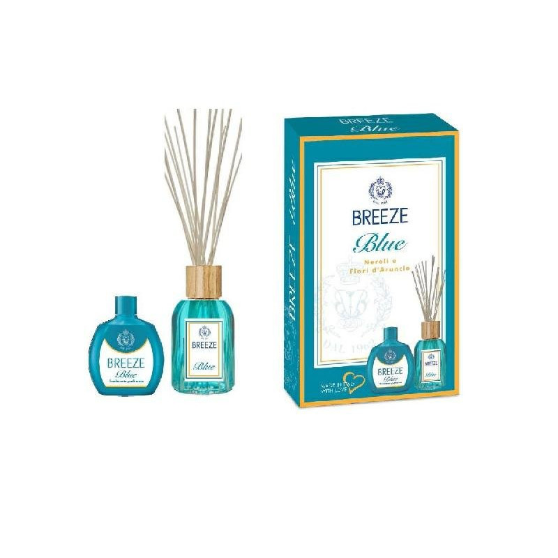 Breeze confezione regalo blue deodorante squeeze+diffusore bastonc. 331