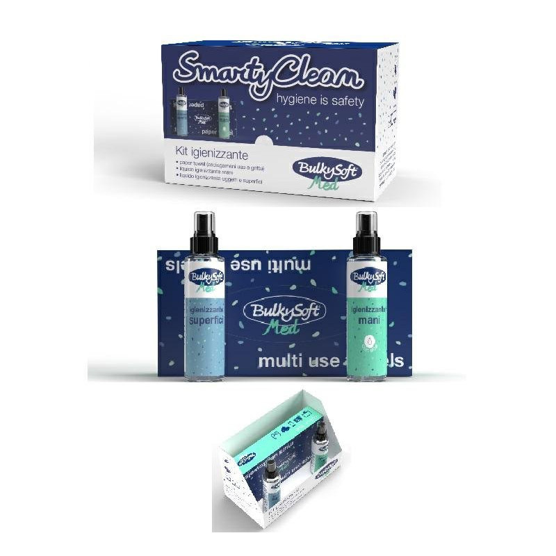 Bulky soft kit igienizzante smartclean spray mani+spray sup.+veline 1919