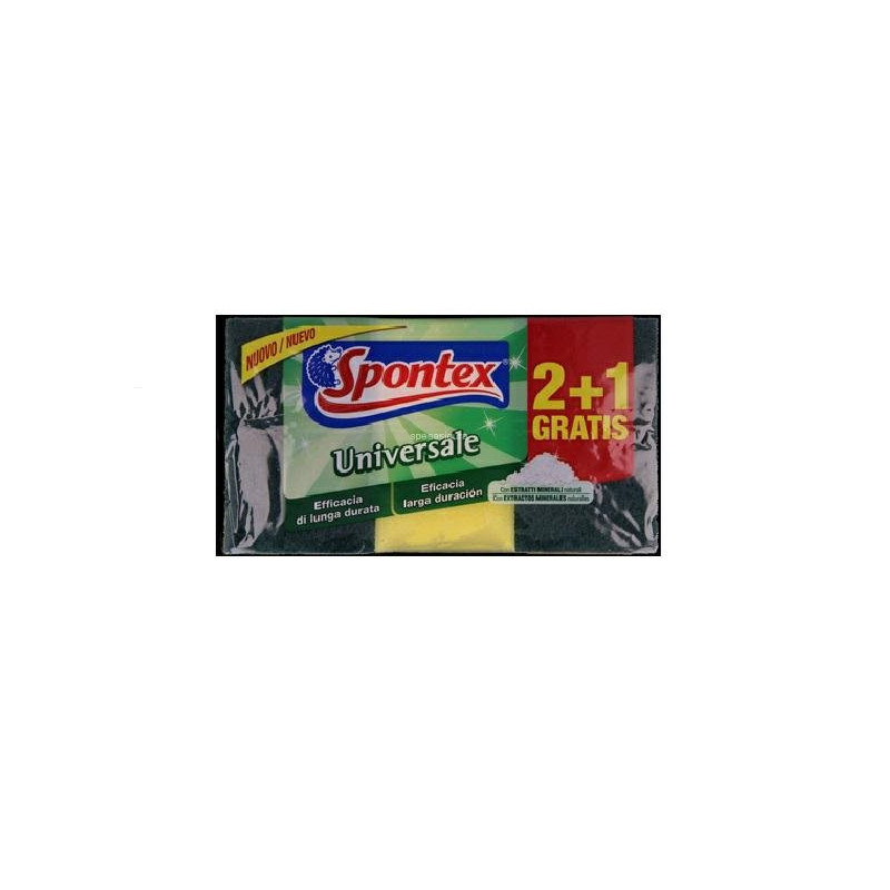 Spontex spugna doppiouso univers ale pz.2+1