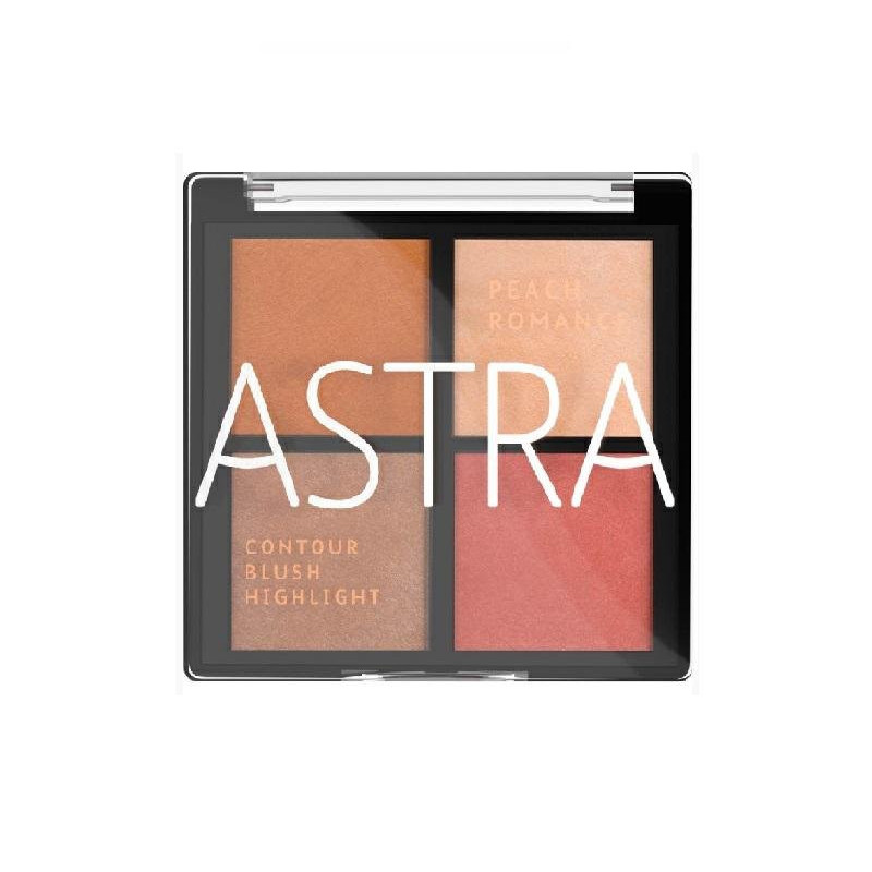Astra contour-blush-highlight palette romance n.01 peach