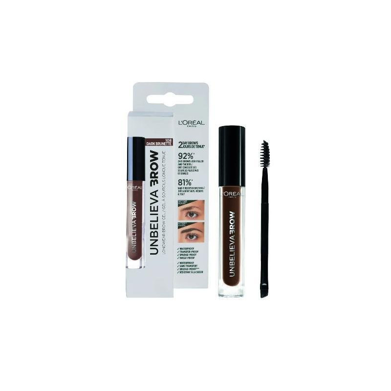 L oreal gel sopracciglia liquido unbelieva brow 108 cool brunette