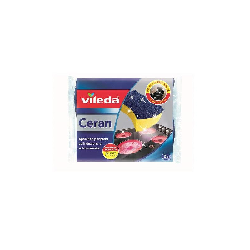Vileda ceran spugna piani ad ind uzione e vetroceramica pz.2