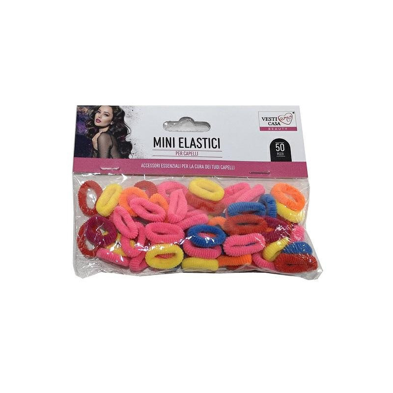 Elastici capelli spugna mini col ori assortiti pz.50 art.752885a