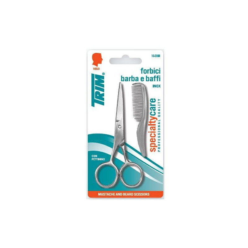 Trim forbici barba e baffi inox blister art.10-20bi