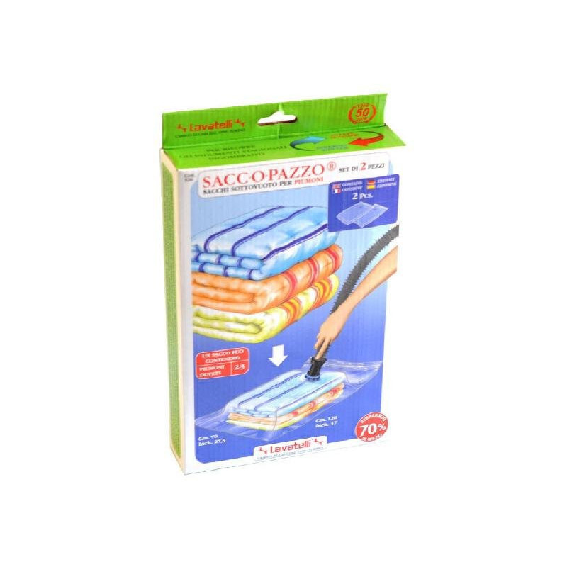 Sacco pazzo sottovuoto piumoni p z.2